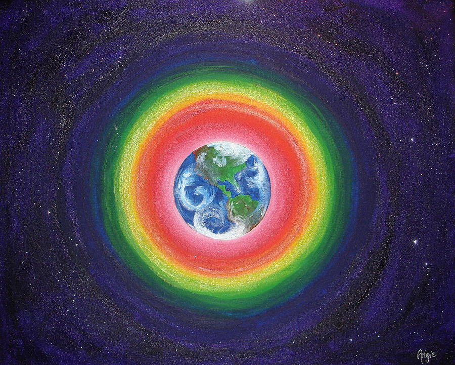 Healing Mother Earth Painting by Angie Butler