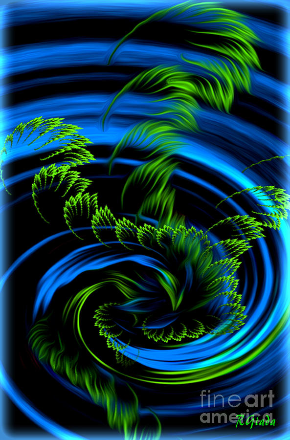 Healing vortex - abstract spiritual art by Giada Rossi Digital Art by Giada Rossi