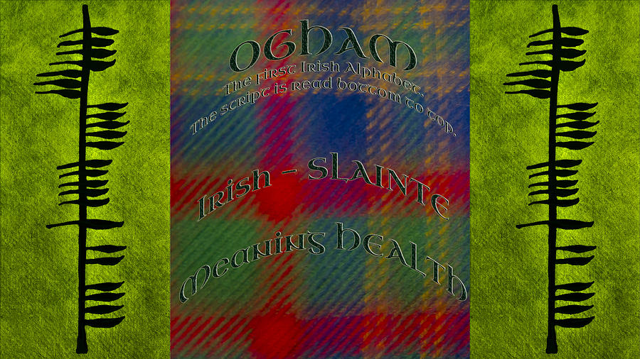 Health -OGHAM Ancient Irish Alphabet Health Photograph by LeeAnn McLaneGoetz McLaneGoetzStudioLLCcom