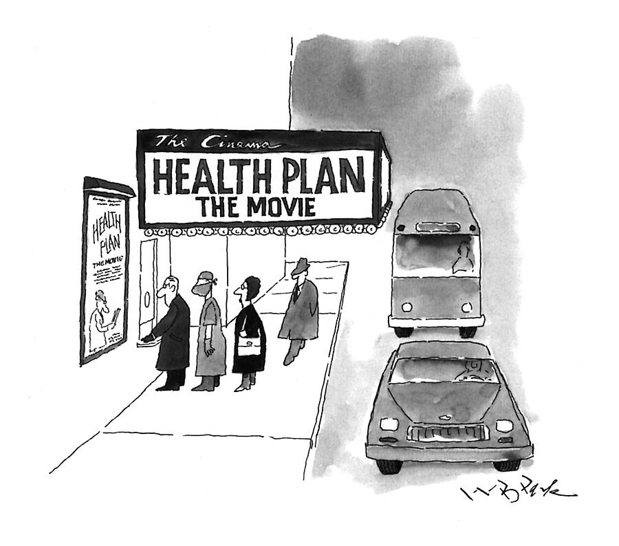 Health Plan:  The Movie Drawing by W.B. Park
