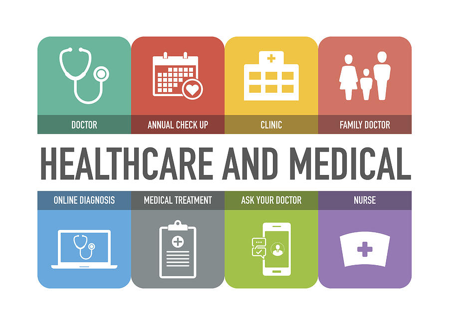 Healthcare and Medical Colorful Icons Set Drawing by Cnythzl