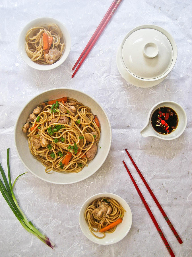 Healthy Chicken Chow Mein Photograph by Jen Voo Photography