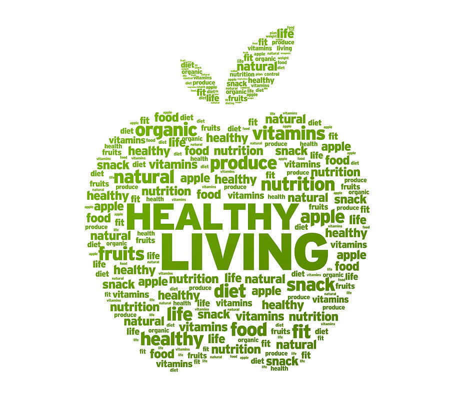 Healthy Living Apple Illustration Drawing
