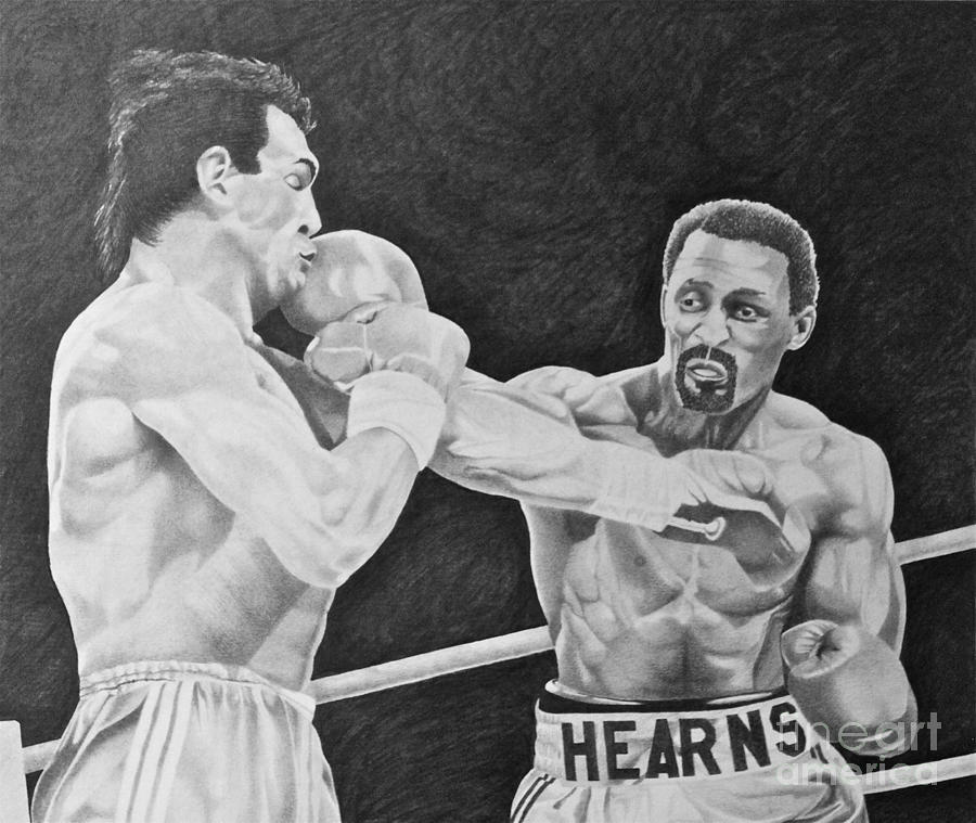 Hearns and Roldan Drawing by Mark Beach - Fine Art America