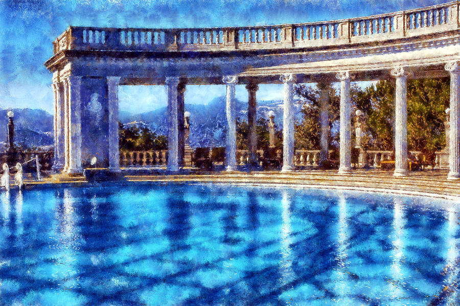 Hearst Castle Pool Digital Art by Kaylee Mason