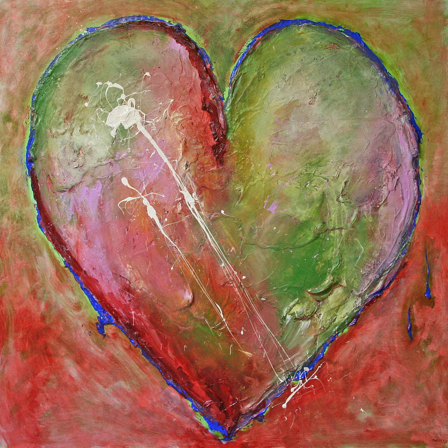 Heart # 85 - prints available but original sold Painting by Chesney ...