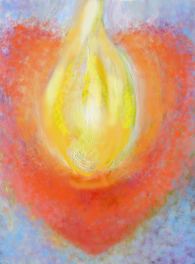 Heart Aflame Painting by Anne Cameron Cutri