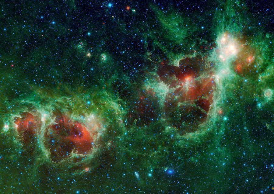 Heart And Soul Nebulae Photograph by Nasa/jpl-caltech/ucla/science Photo Library