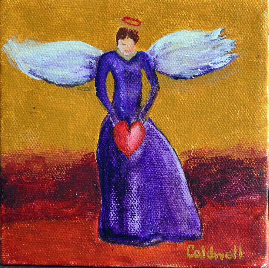 Heart Angel Painting by Patricia Caldwell