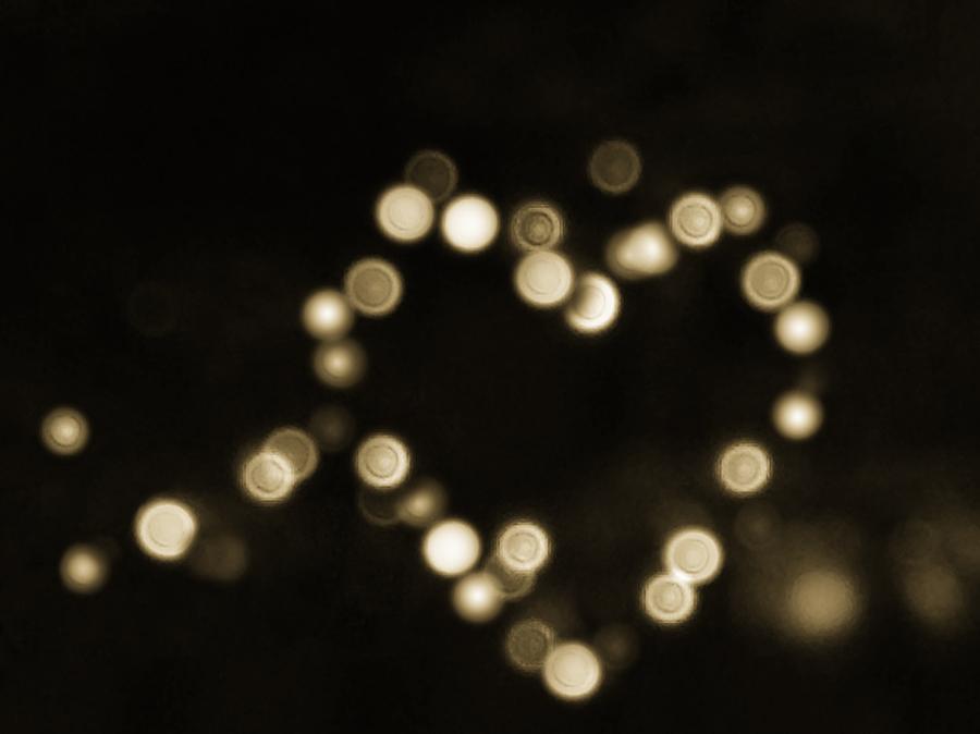 Heart Bokeh - Vintage  Photograph by Marianna Mills
