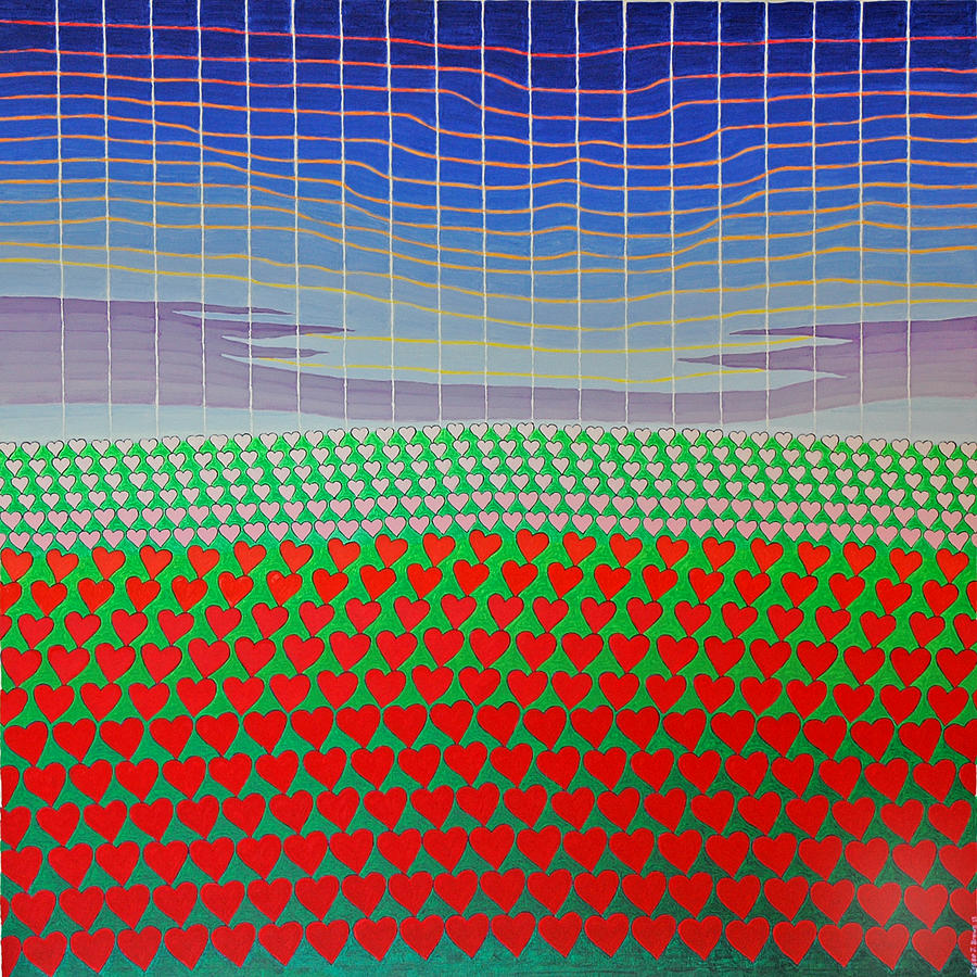 Pattern Painting - Heart Fields Again by Jesse Jackson Brown