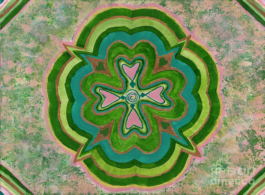 Heart Flower Painting by Julia Stubbe