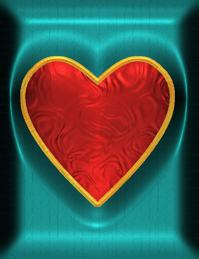 Abstract Digital Art - Heart-held 2 by Wendy J St Christopher