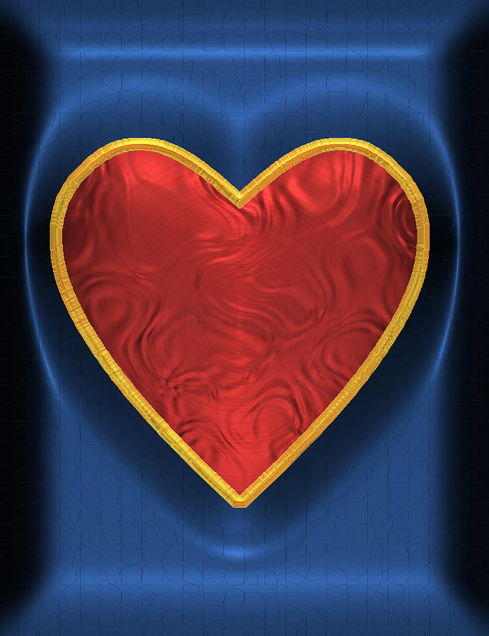 Abstract Digital Art - Heart-held 3 by Wendy J St Christopher