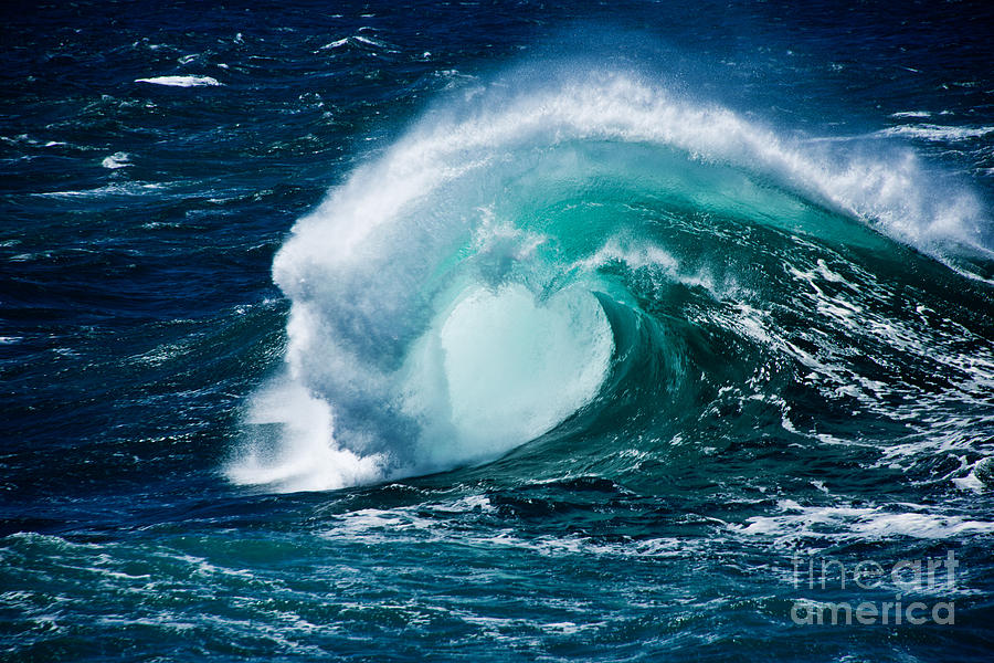 Heart in a Wave Photograph by Peter Kneen