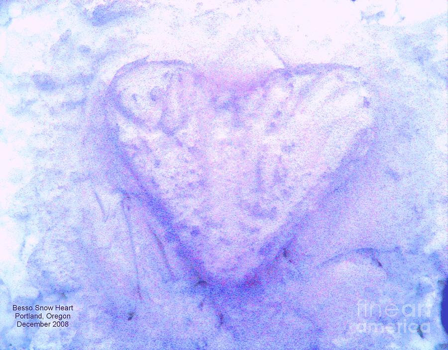 Heart in Snow Digital Art by Mars Besso