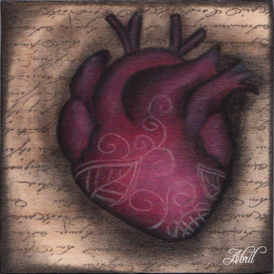 Heart Mini  Painting by Abril Andrade