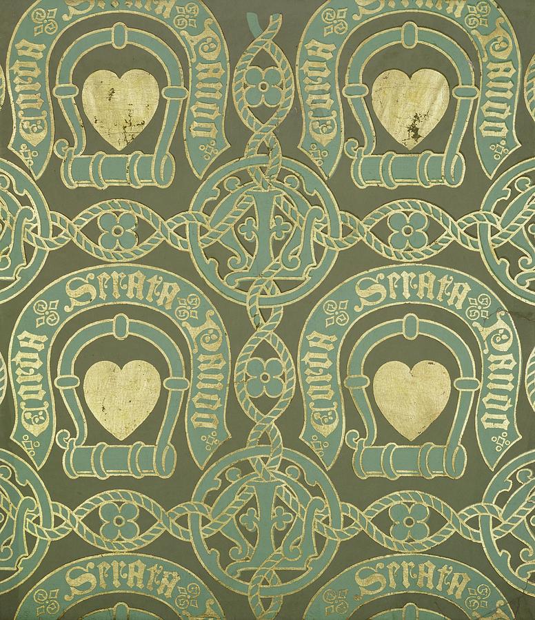 Download Heart Motif Ecclesiastical Wallpaper Painting By Augustus Welby Pugin