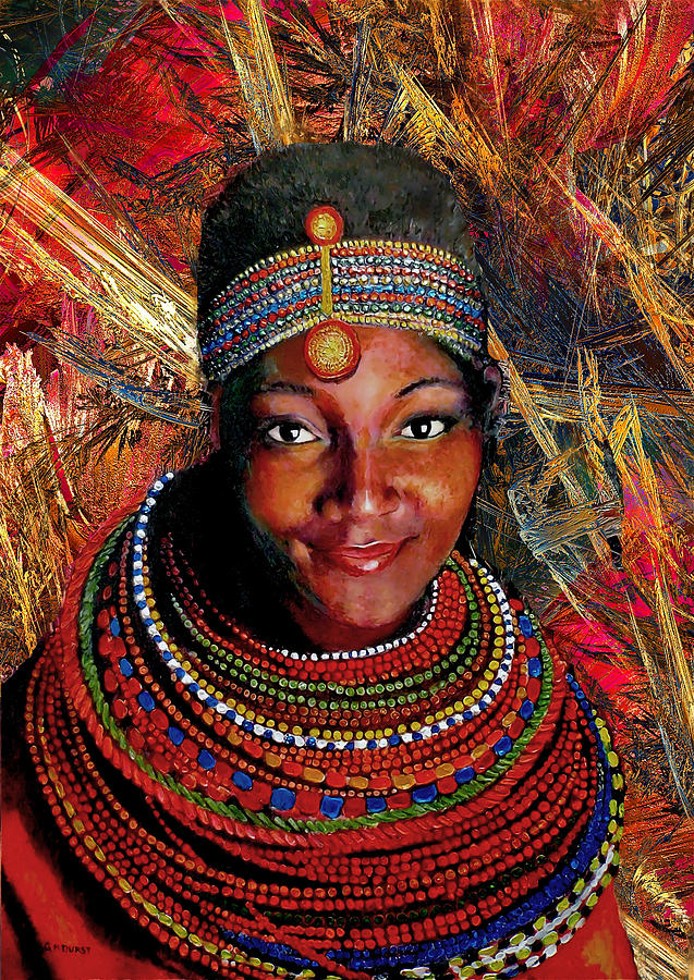 Portrait Mixed Media - Heart of Africa by Michael Durst