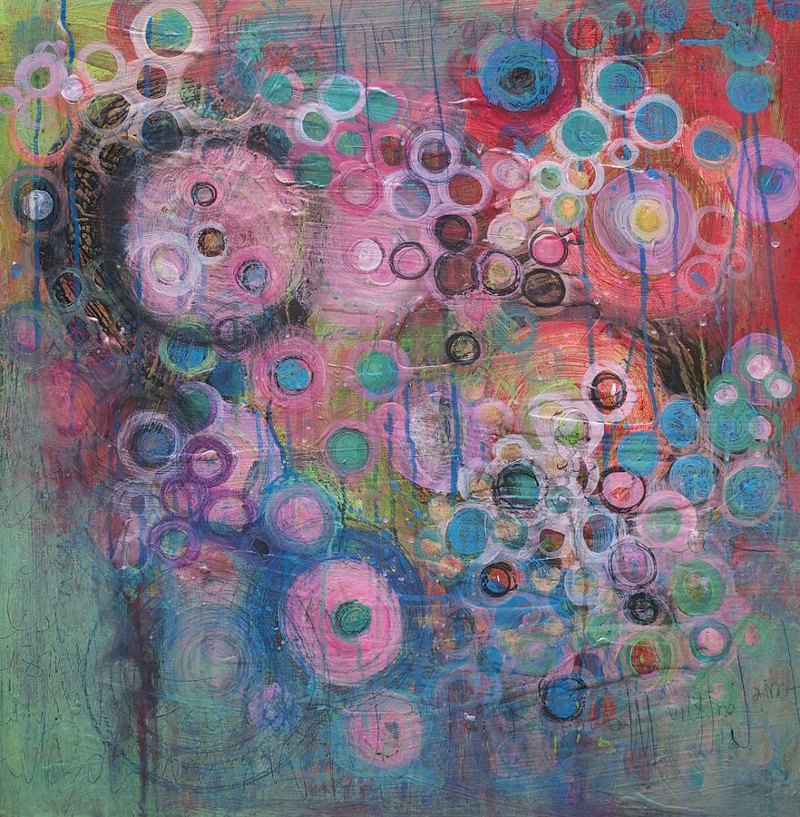 Heart of Circles Painting by Laurie Maves ART