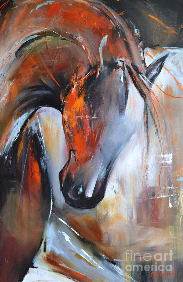 Horse Painting - Heart of Fire by Cher Devereaux
