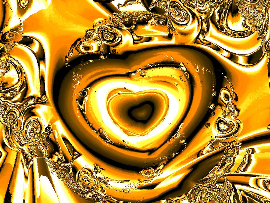 Heart of Gold Digital Art by Anastasiya Malakhova
