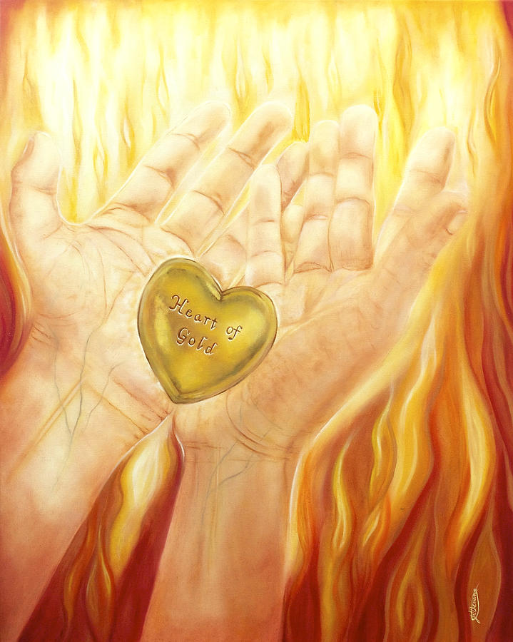 Prophetic Painting - Heart of Gold by Jeanette Sthamann