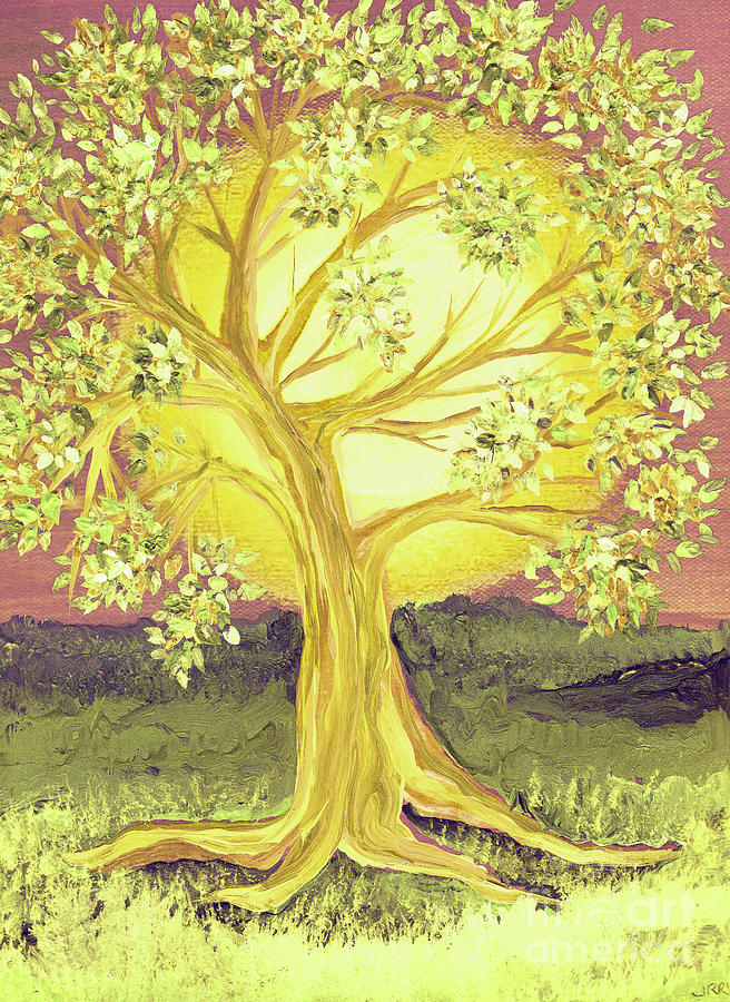 Heart of Gold Tree by jrr Painting by First Star Art