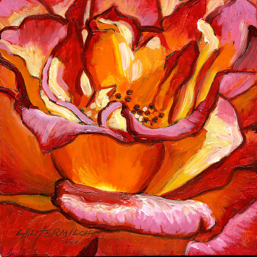 Heart of the Rose #2 Painting by John Lautermilch