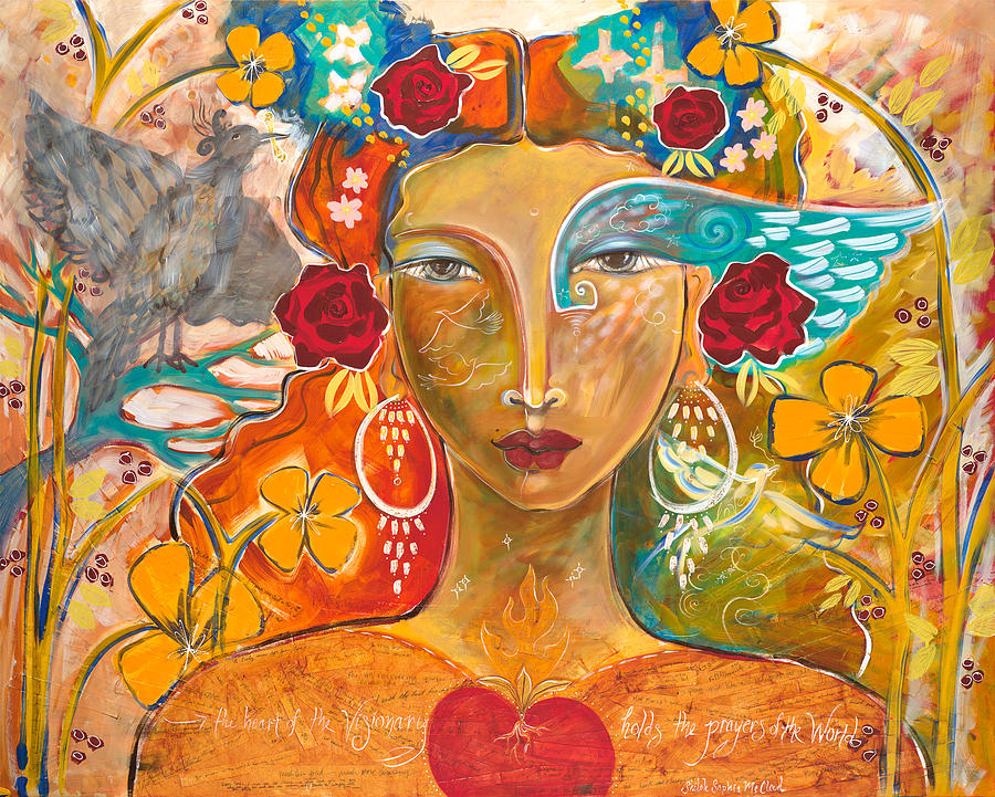Heart of the Visionary Painting by Shiloh Sophia McCloud