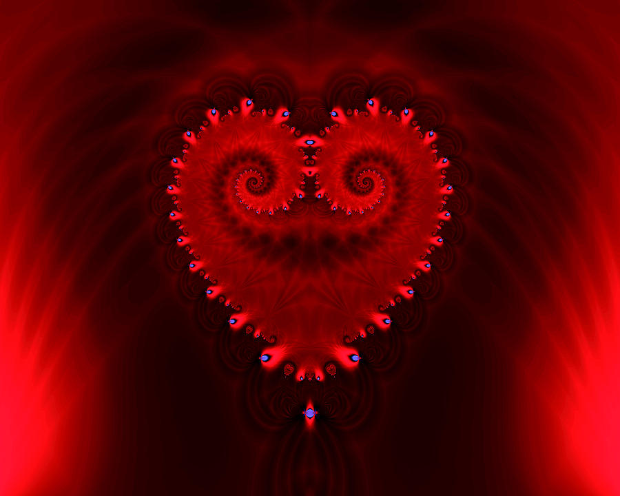 Heart On Fire Digital Art