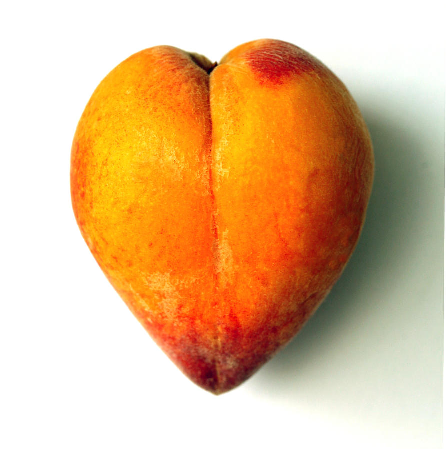 Heart Peach Photograph by Mark Langford