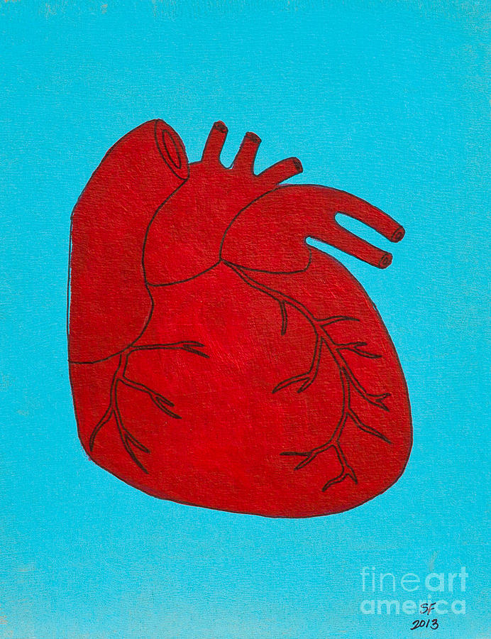 Heart red Painting by Stefanie Forck