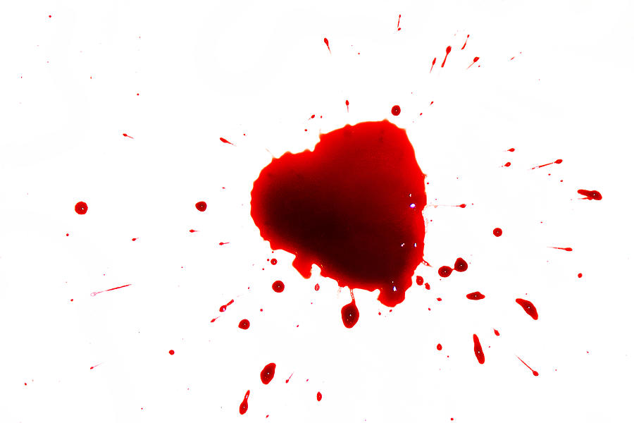 Heart shaped blood spatter Photograph by Benjamin Probert