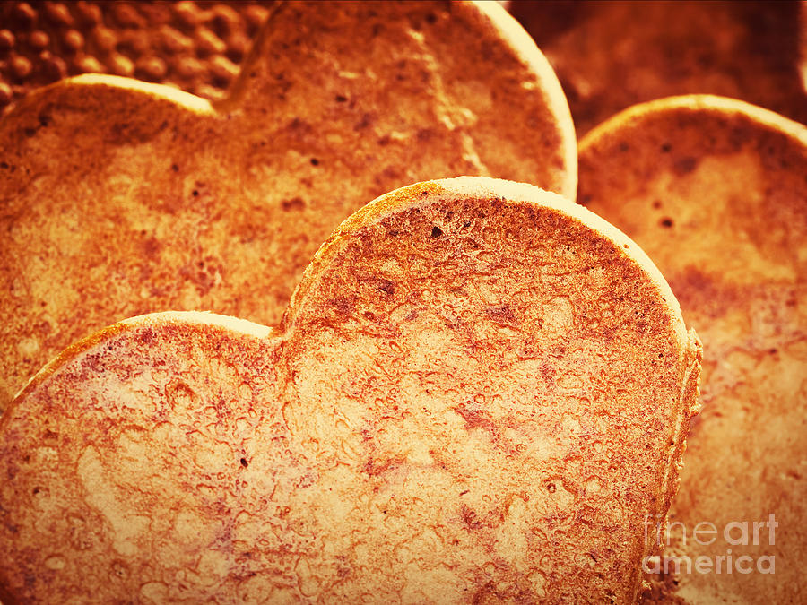 Cookie Photograph - Heart shaped gingerbread cookies by Michal Bednarek