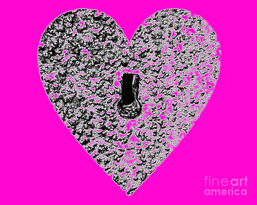 Heart Shaped Lock - Pink Photograph by Al Powell Photography USA