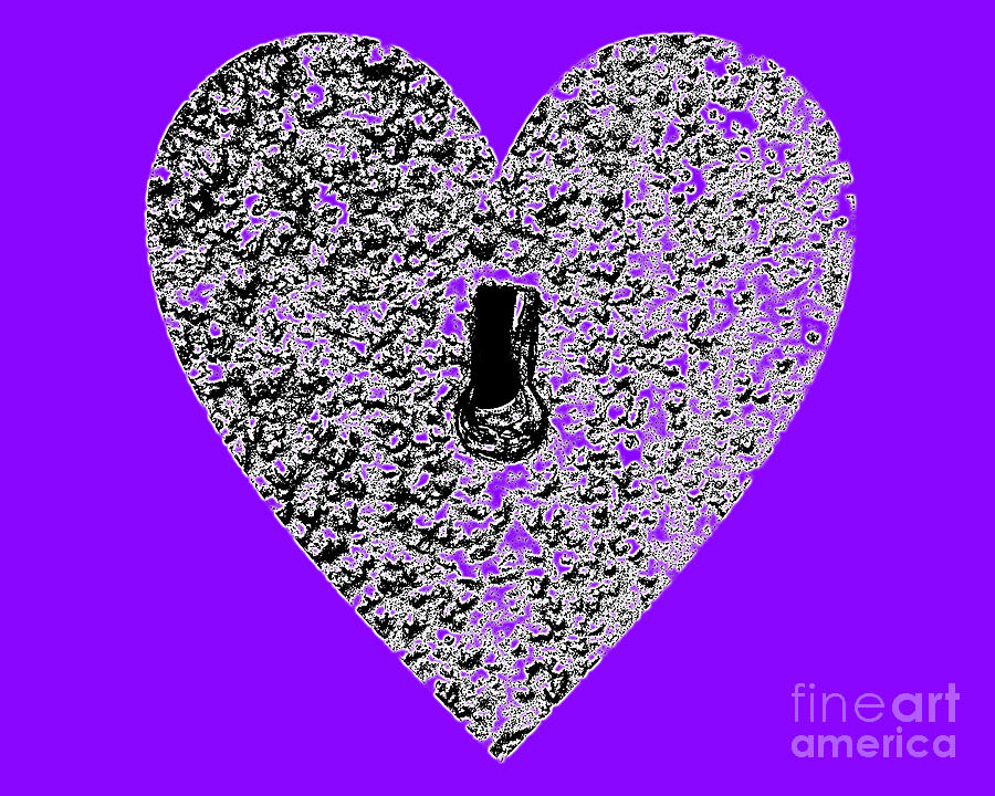 Heart Shaped Lock - Purple Photograph by Al Powell Photography USA