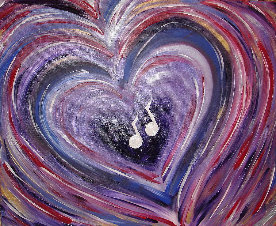 Heart Song Painting by Angie Butler