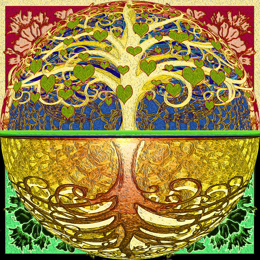 Heart Tree Digital Art by Amelia Carrie