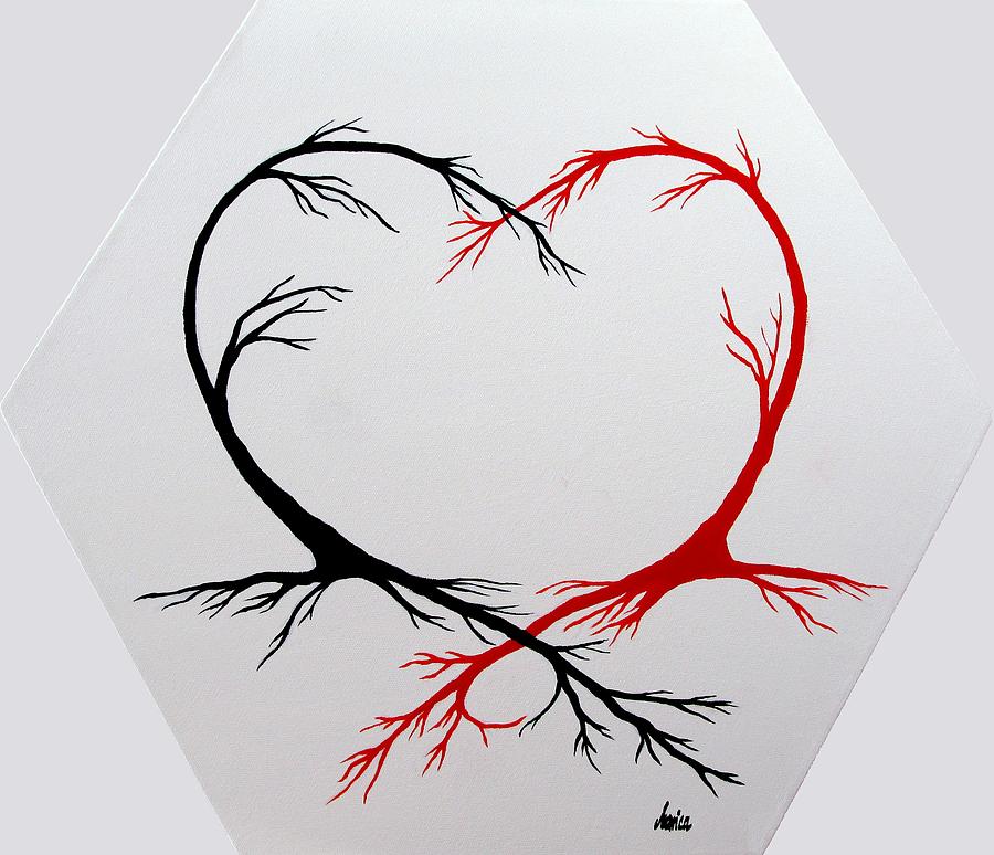 Fantasy Photograph - Heart Trees - Arteries of Love by Marianna Mills