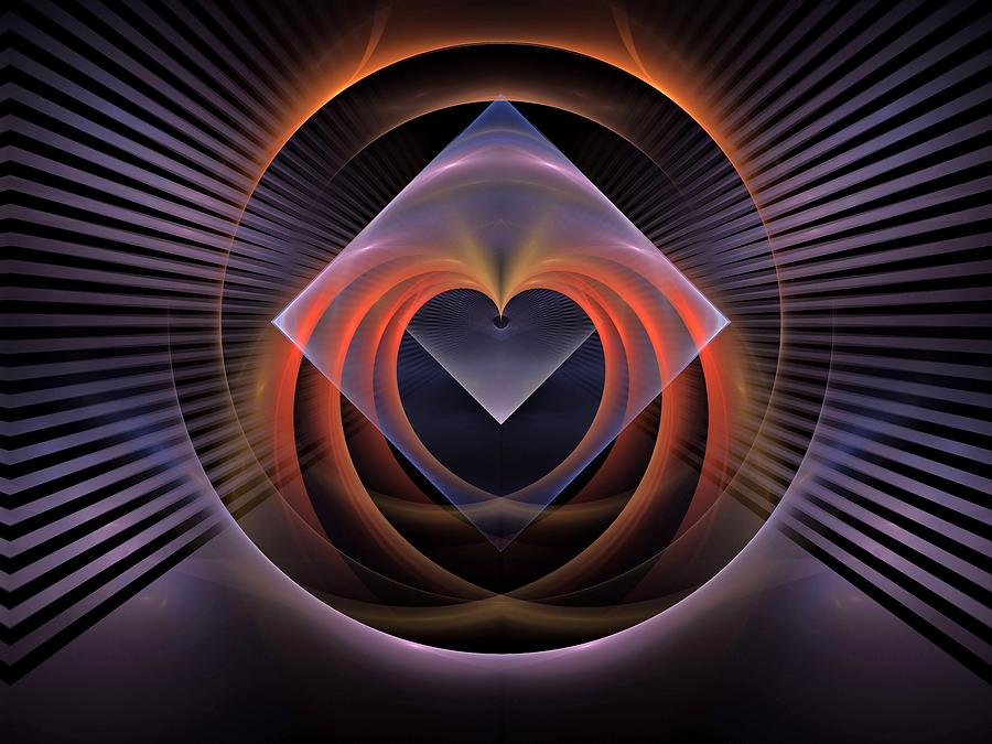 Basketball Digital Art - Heart-triangle by Bill Campitelle