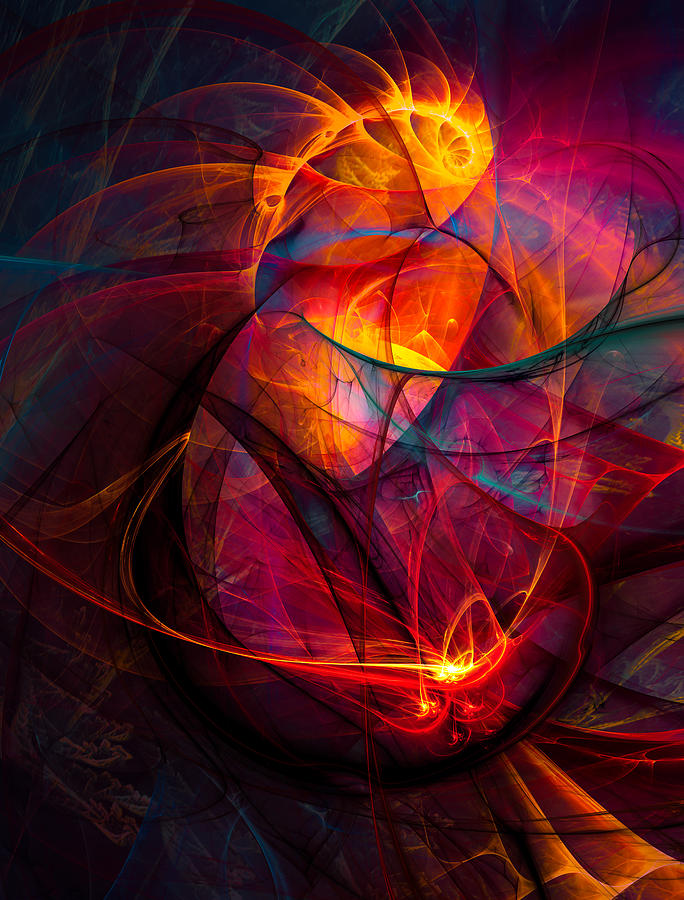 Heartbeat Warmth Digital Art by Modern Abstract