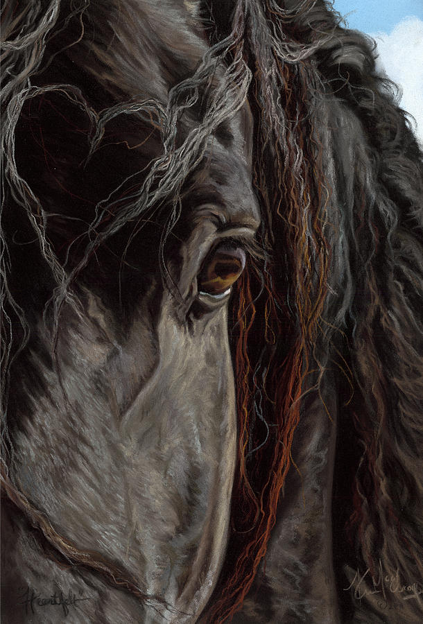Black Horse Pastel - Heartfelt by Kim McElroy Black Horse Pastel - Heartfelt by Kim McElroy
