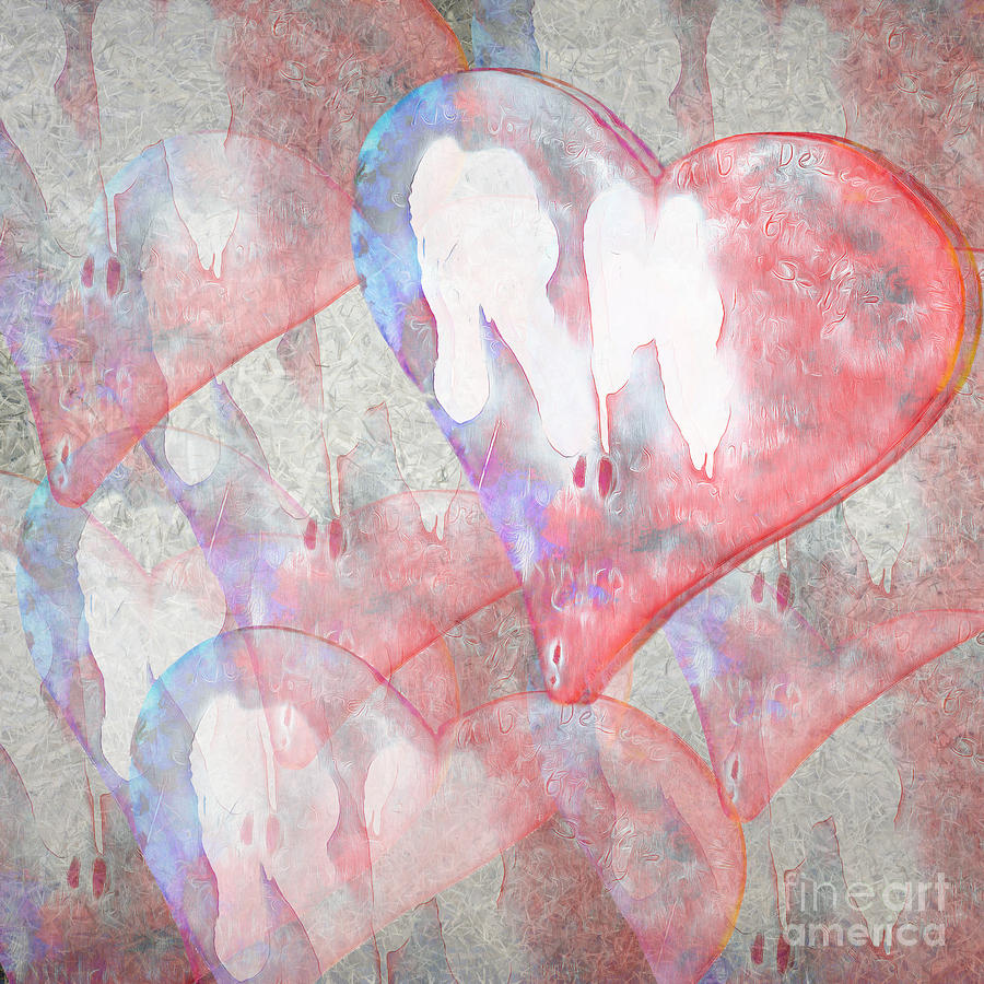 Abstract Photograph - Hearts 15 Square by Edward Fielding