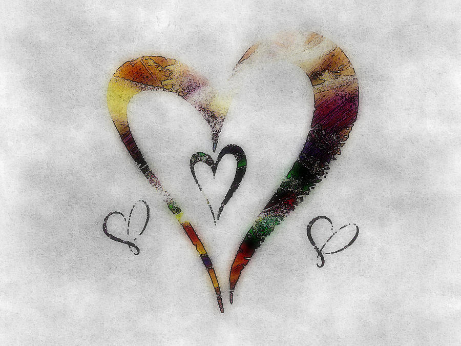 Hearts Digital Art by Amanda Eberly