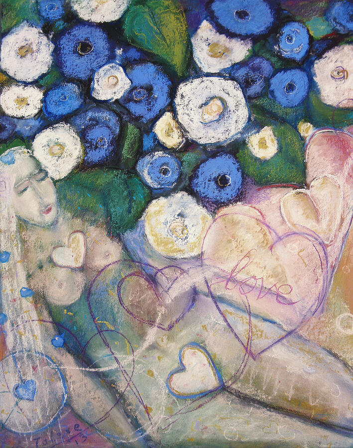 Hearts and Flowers Pastel by Studio Tolere