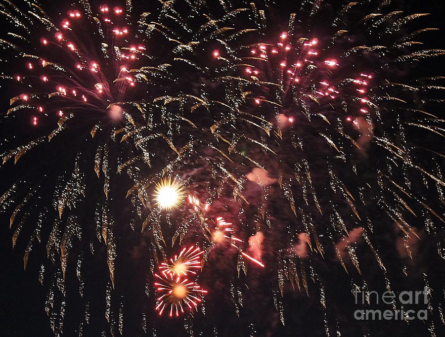 Fireworks Photograph - Hearts II by Lilliana Mendez
