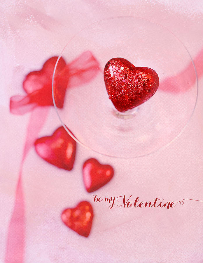 Hearts in Glass - Be My Valentine Photograph by Rebecca Cozart