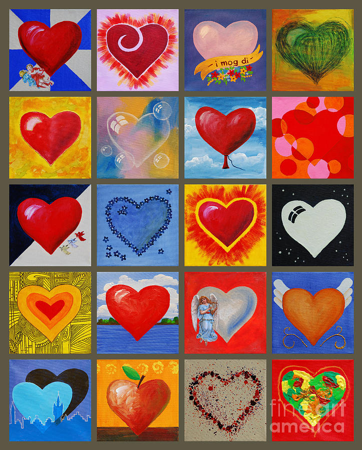 Small Original Paintings Hearts