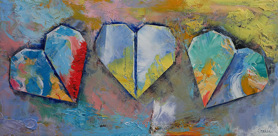 Abstract Painting - Hearts by Michael Creese
